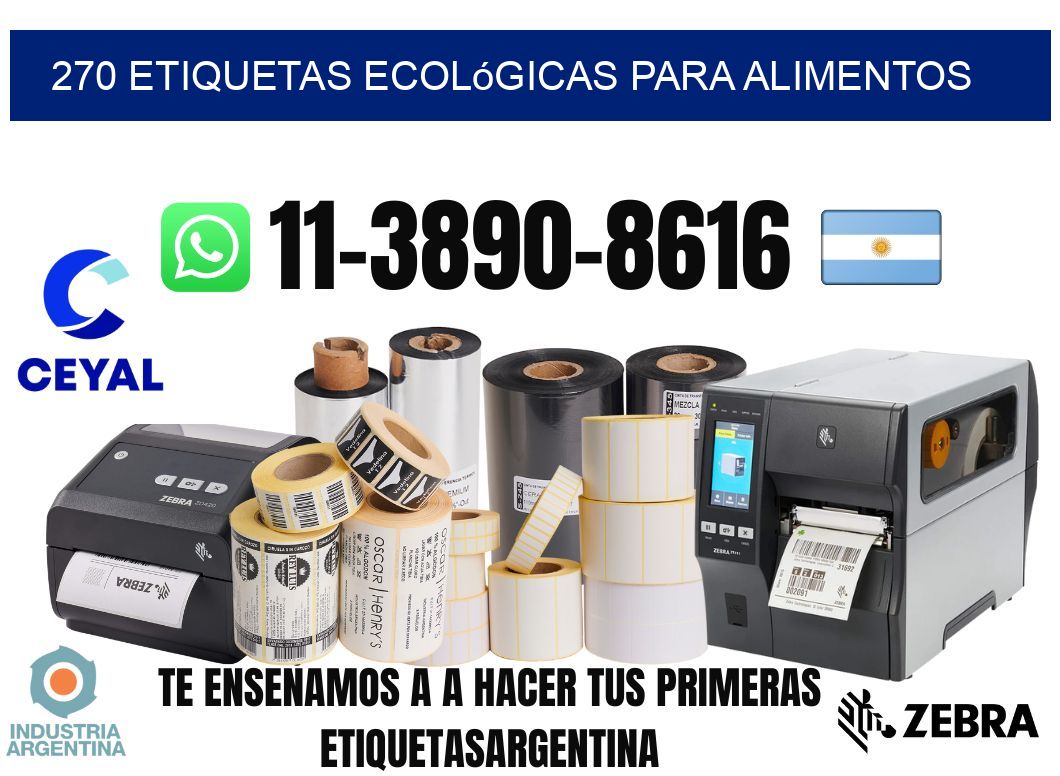 270 Etiquetas ecológicas para alimentos