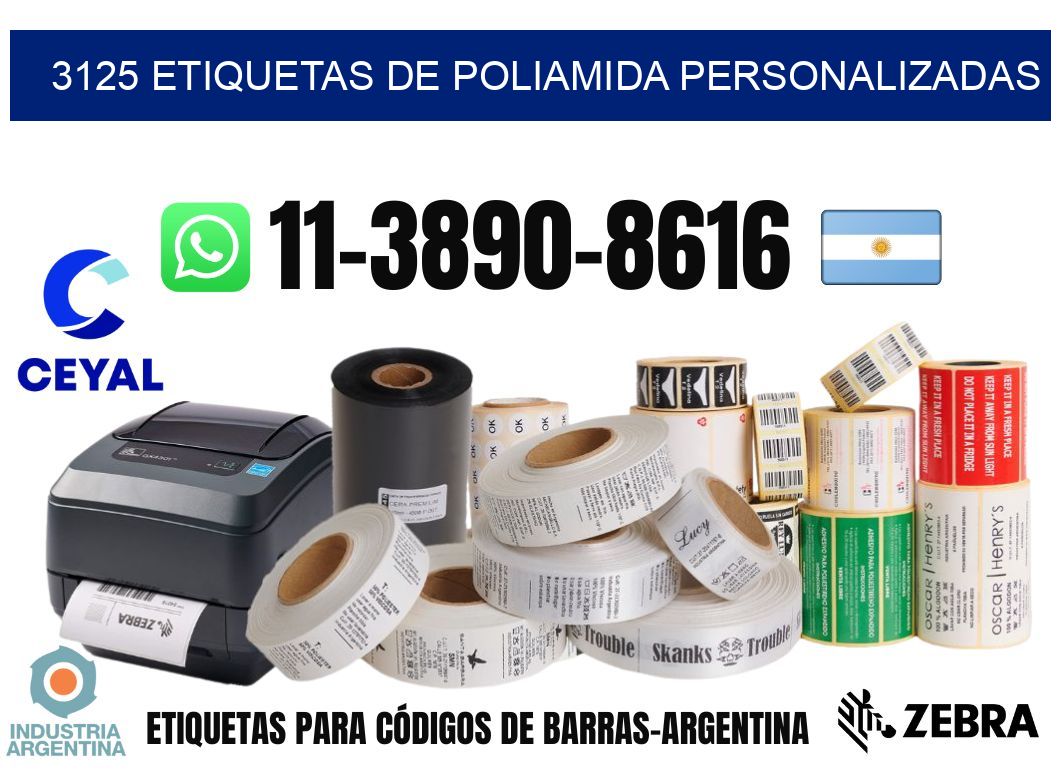 3125 Etiquetas de poliamida personalizadas