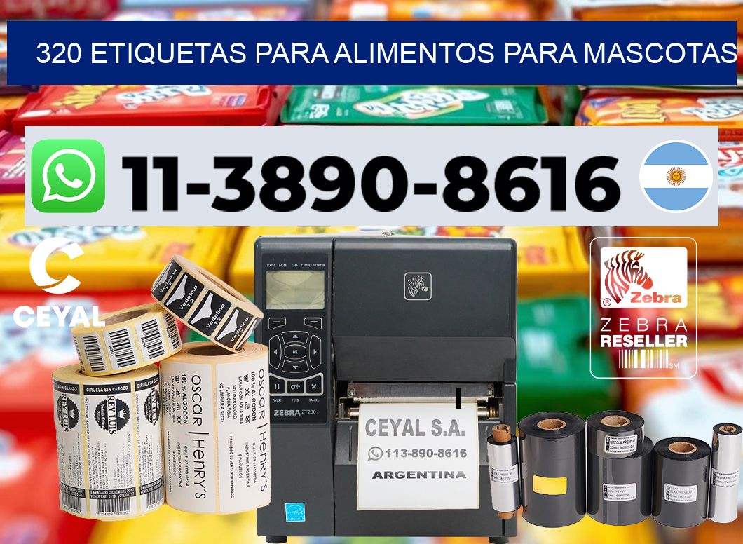 320 Etiquetas para alimentos para mascotas