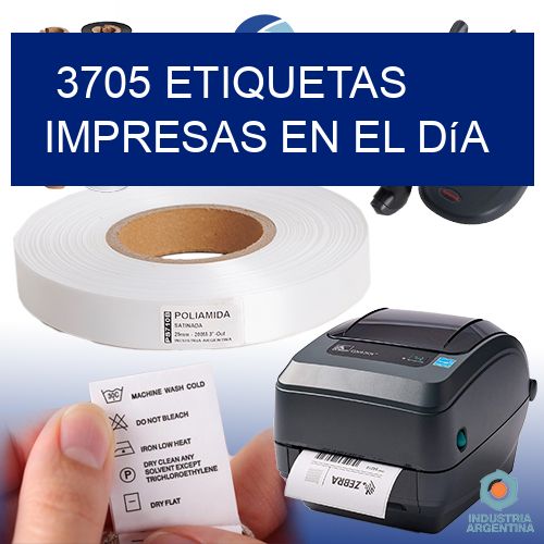 3705 Etiquetas impresas en el día