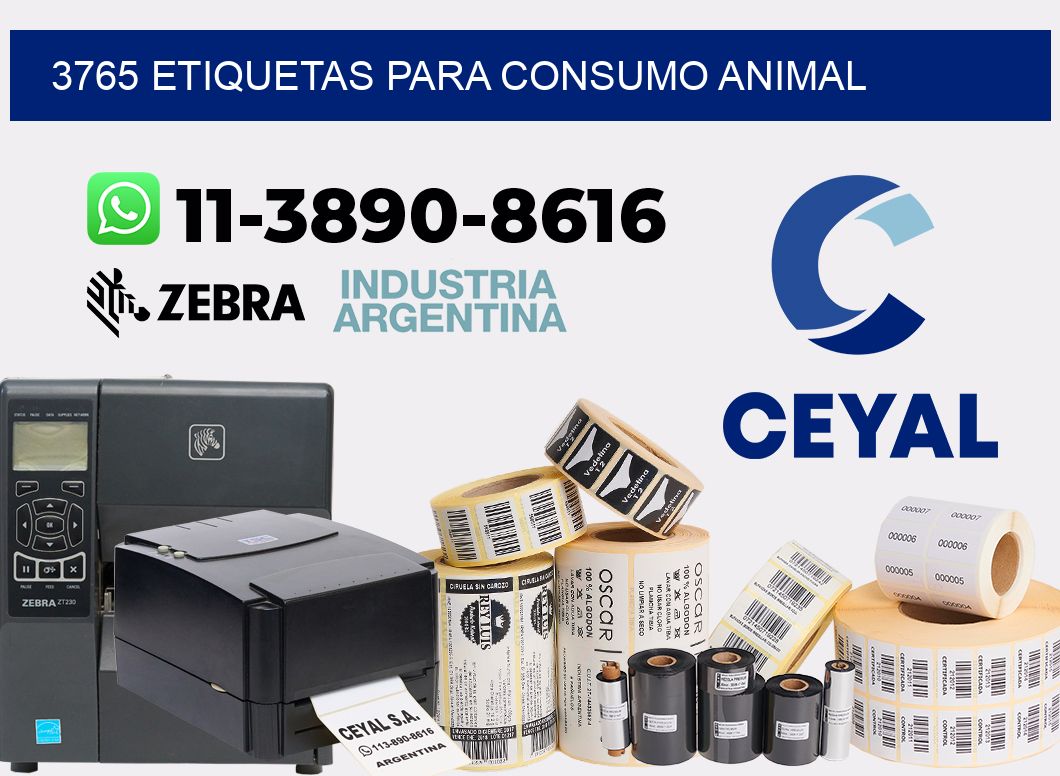 3765 Etiquetas para consumo animal