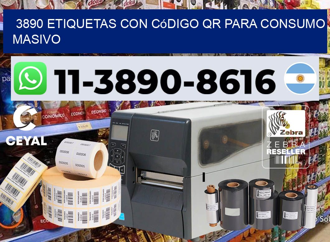 3890 Etiquetas con código QR para consumo masivo
