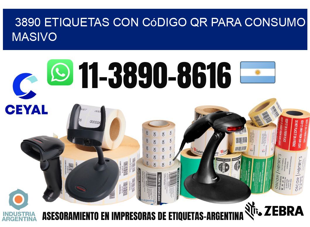 3890 Etiquetas con código QR para consumo masivo