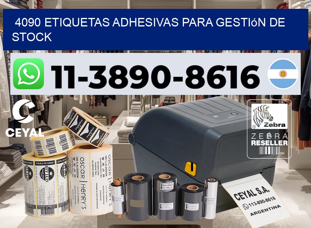 4090 Etiquetas adhesivas para gestión de stock