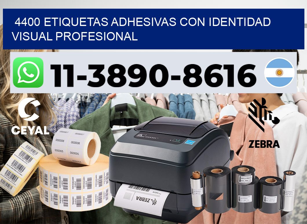 4400 Etiquetas adhesivas con identidad visual profesional