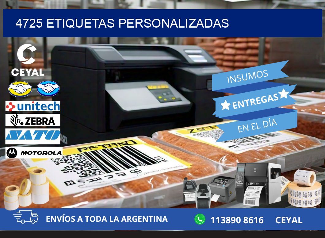 4725 etiquetas personalizadas