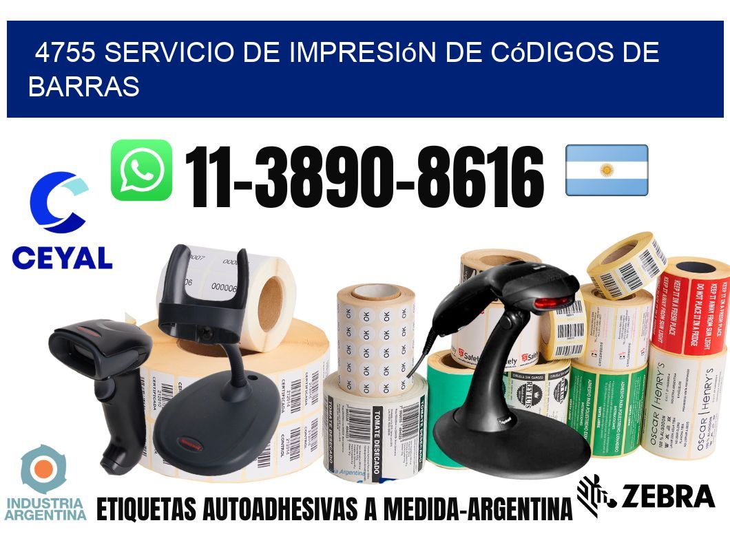 4755 Servicio de impresión de códigos de barras