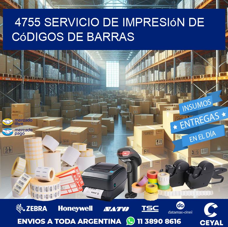 4755 Servicio de impresión de códigos de barras