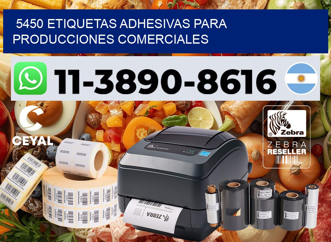 5450 Etiquetas adhesivas para producciones comerciales