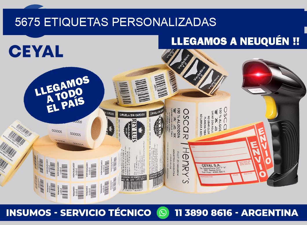 5675 etiquetas personalizadas