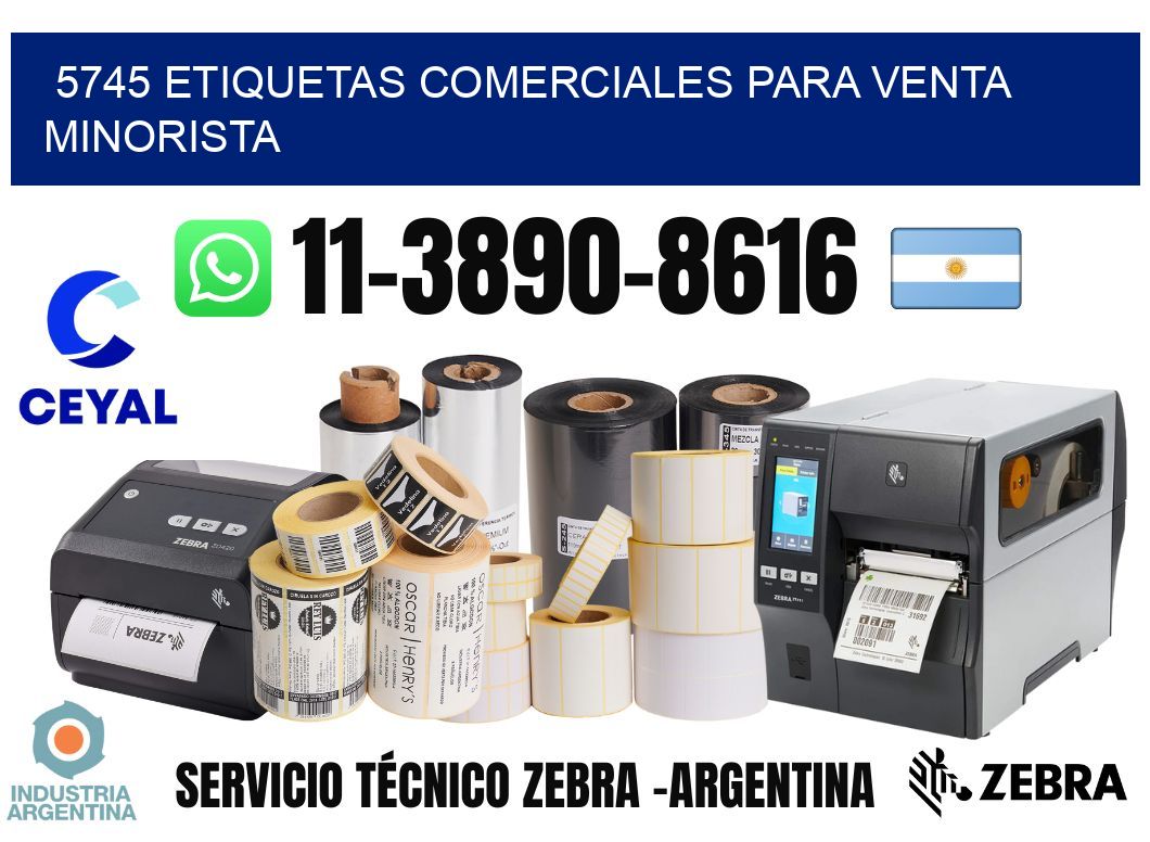5745 Etiquetas comerciales para venta minorista
