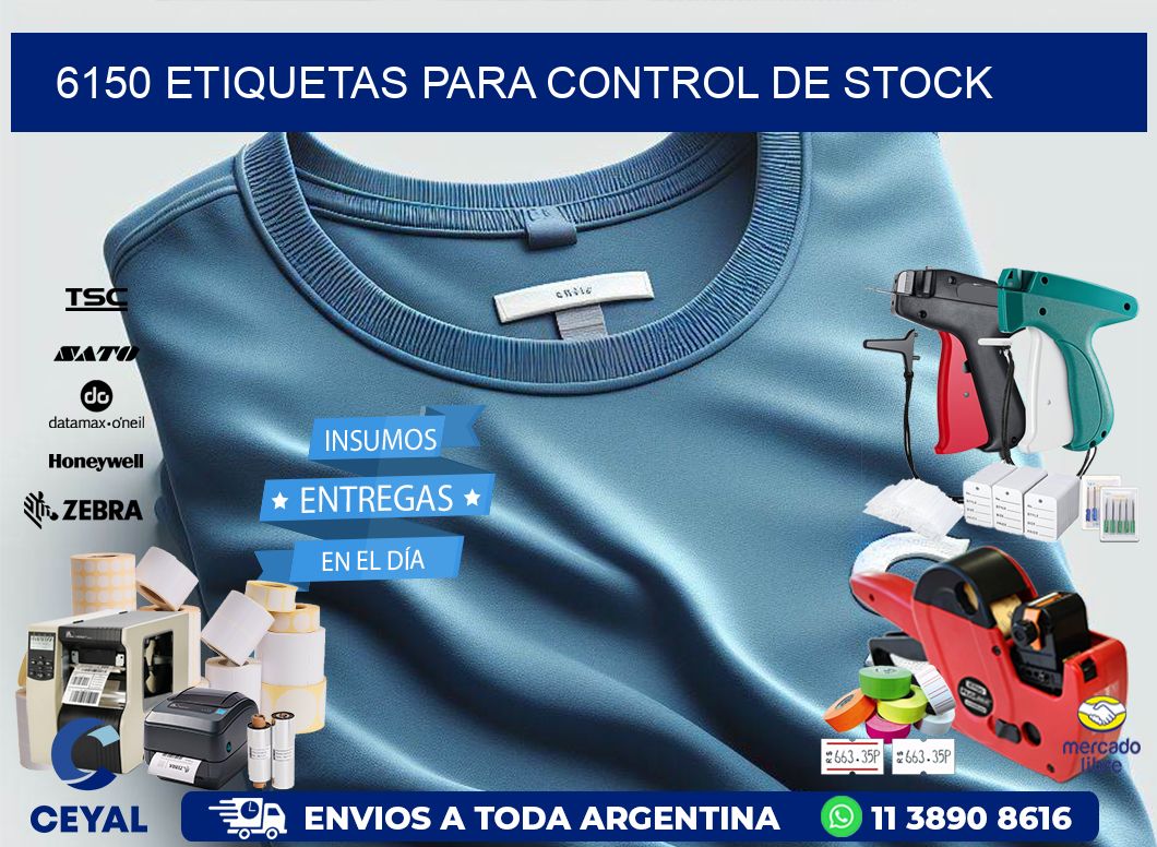 6150 Etiquetas para control de stock