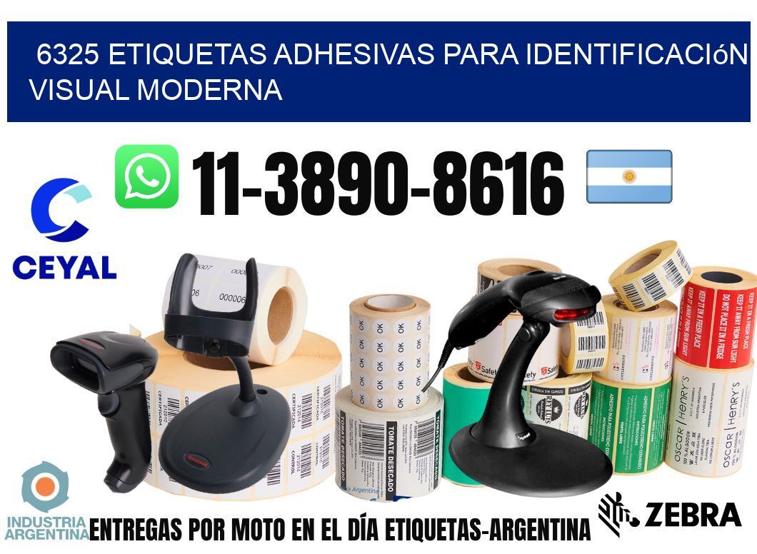 6325 Etiquetas adhesivas para identificación visual moderna