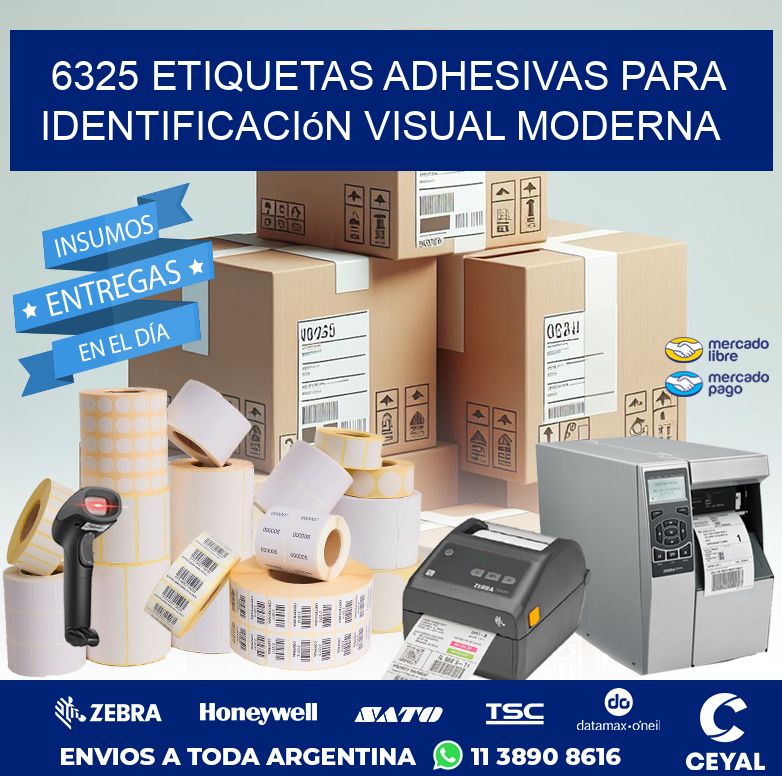 6325 Etiquetas adhesivas para identificación visual moderna