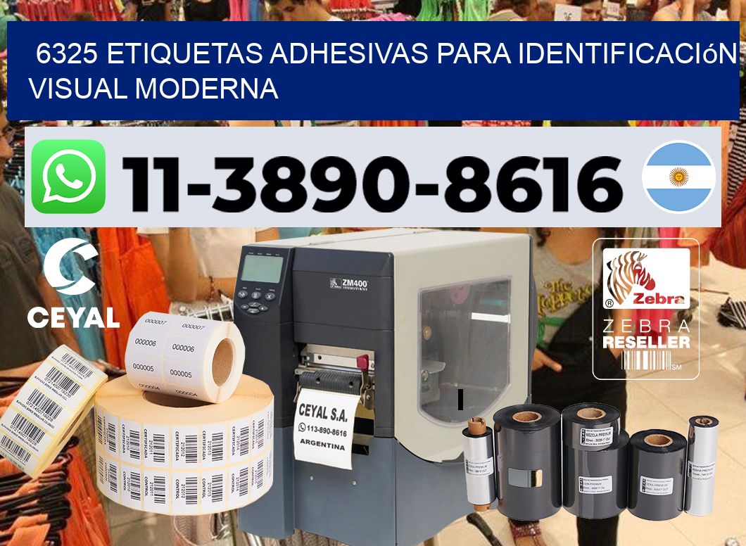 6325 Etiquetas adhesivas para identificación visual moderna