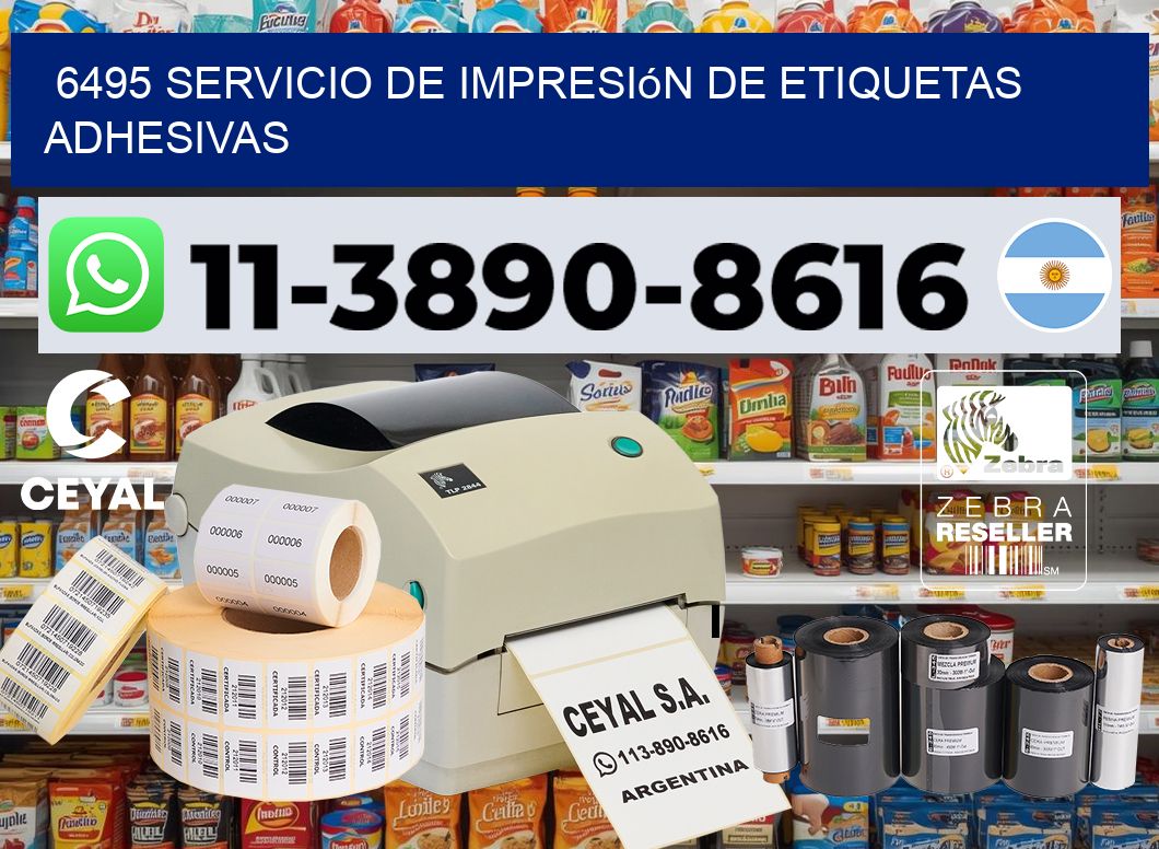 6495 Servicio de impresión de etiquetas adhesivas