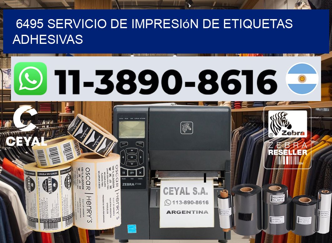 6495 Servicio de impresión de etiquetas adhesivas