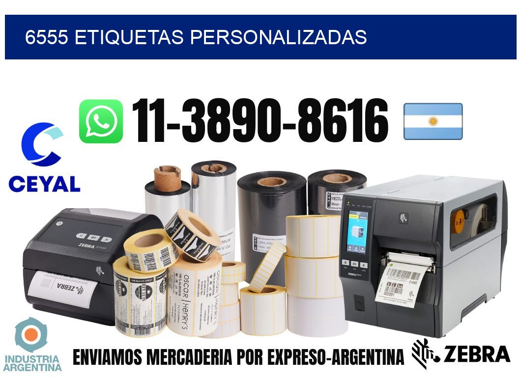 6555 etiquetas personalizadas