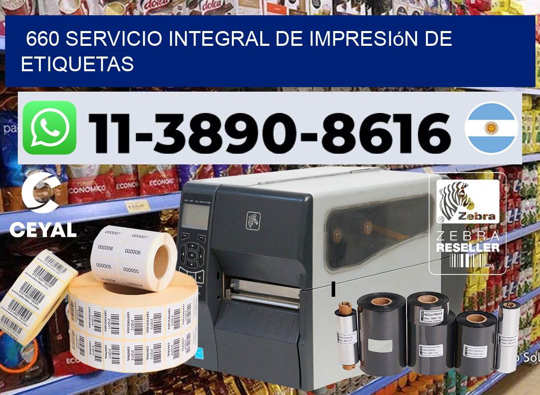660 Servicio integral de impresión de etiquetas