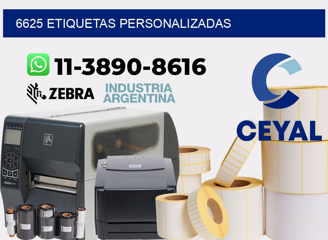 6625 etiquetas personalizadas
