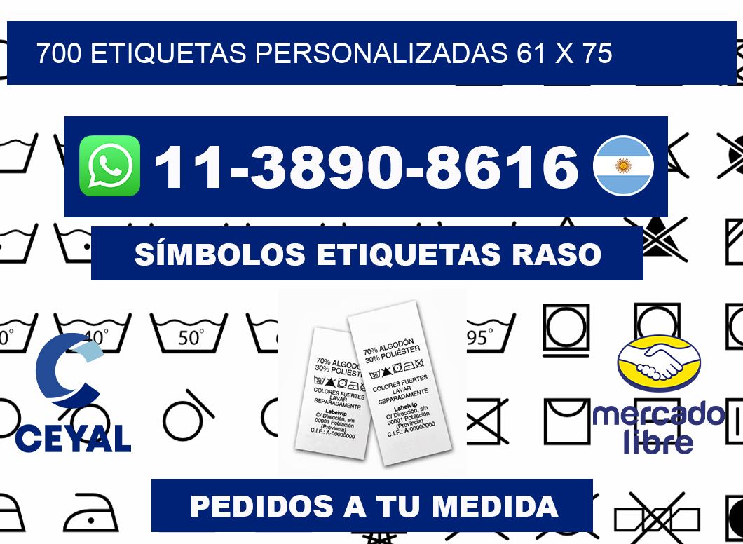 700 ETIQUETAS PERSONALIZADAS 61 x 75