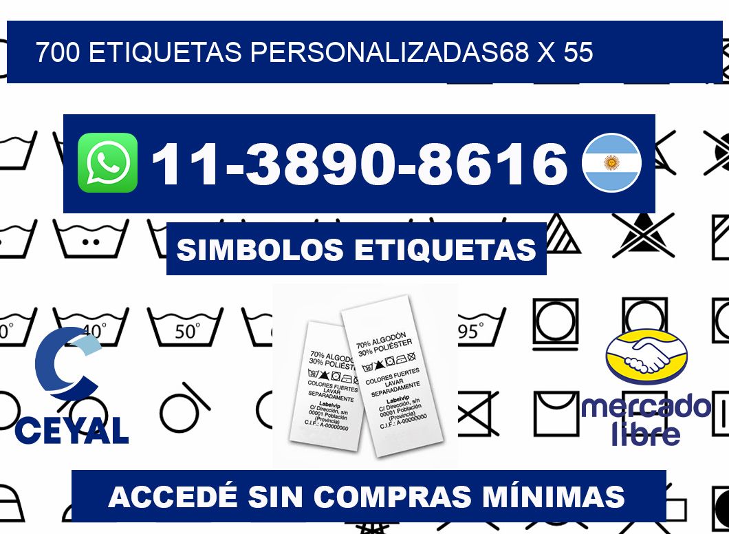 700 ETIQUETAS PERSONALIZADAS68 x 55