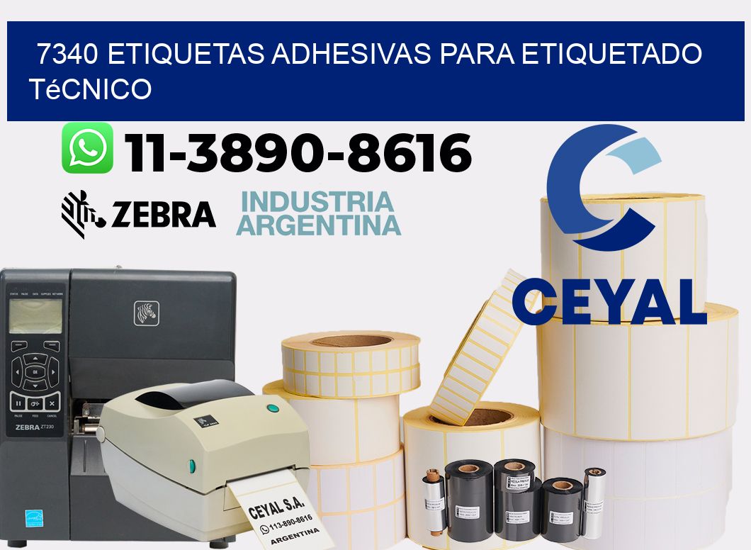 7340 Etiquetas adhesivas para etiquetado técnico