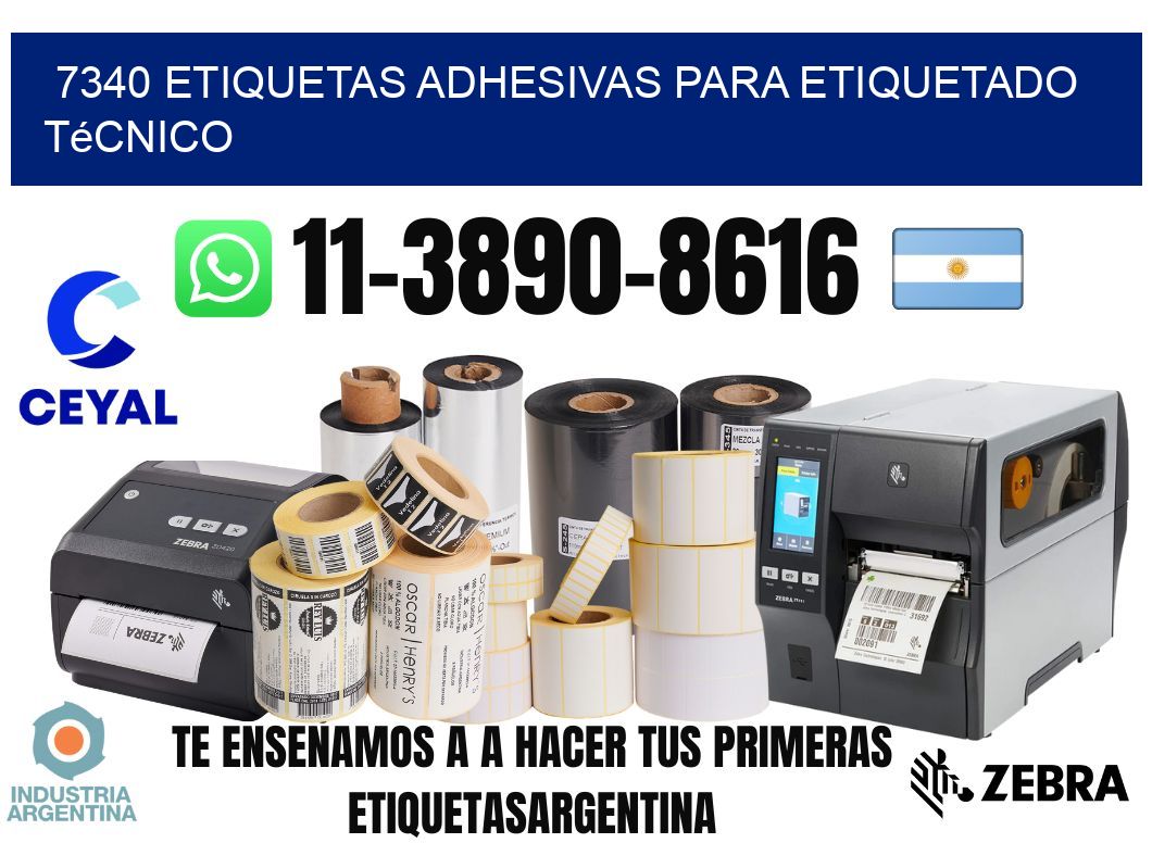 7340 Etiquetas adhesivas para etiquetado técnico