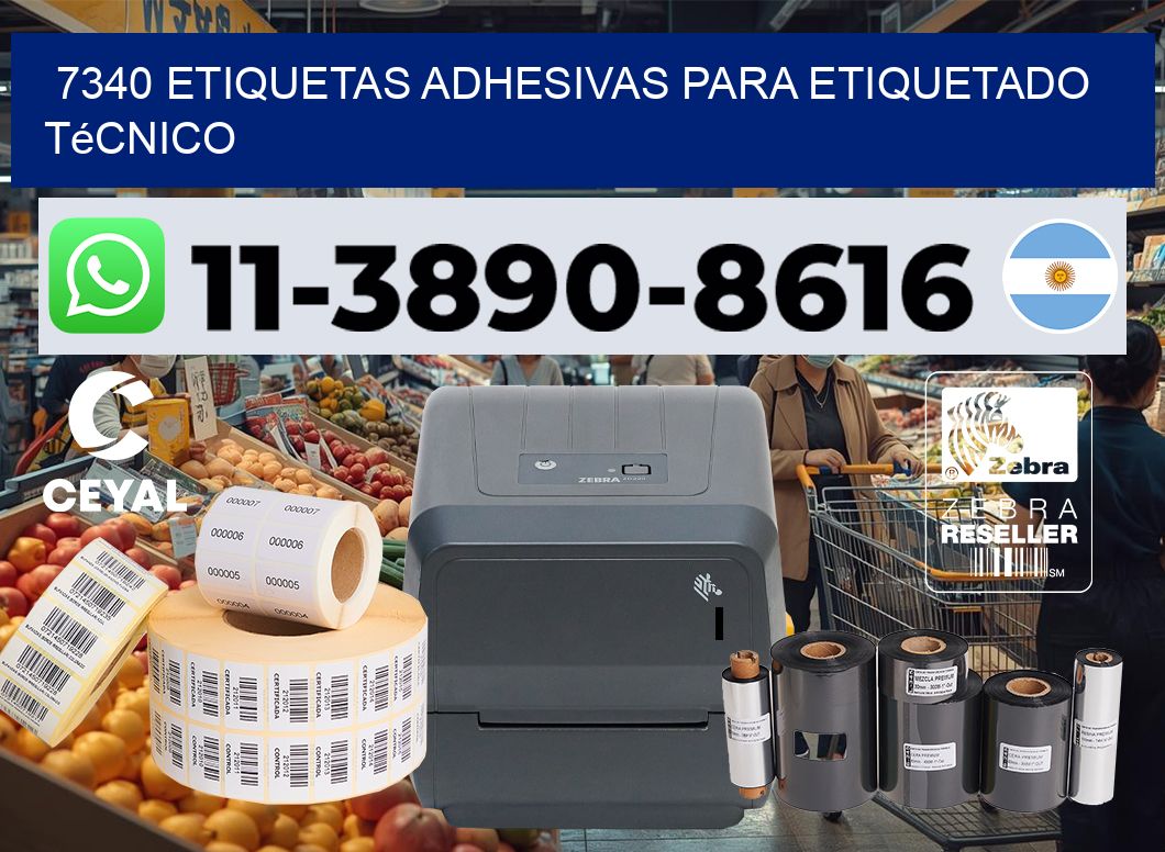 7340 Etiquetas adhesivas para etiquetado técnico