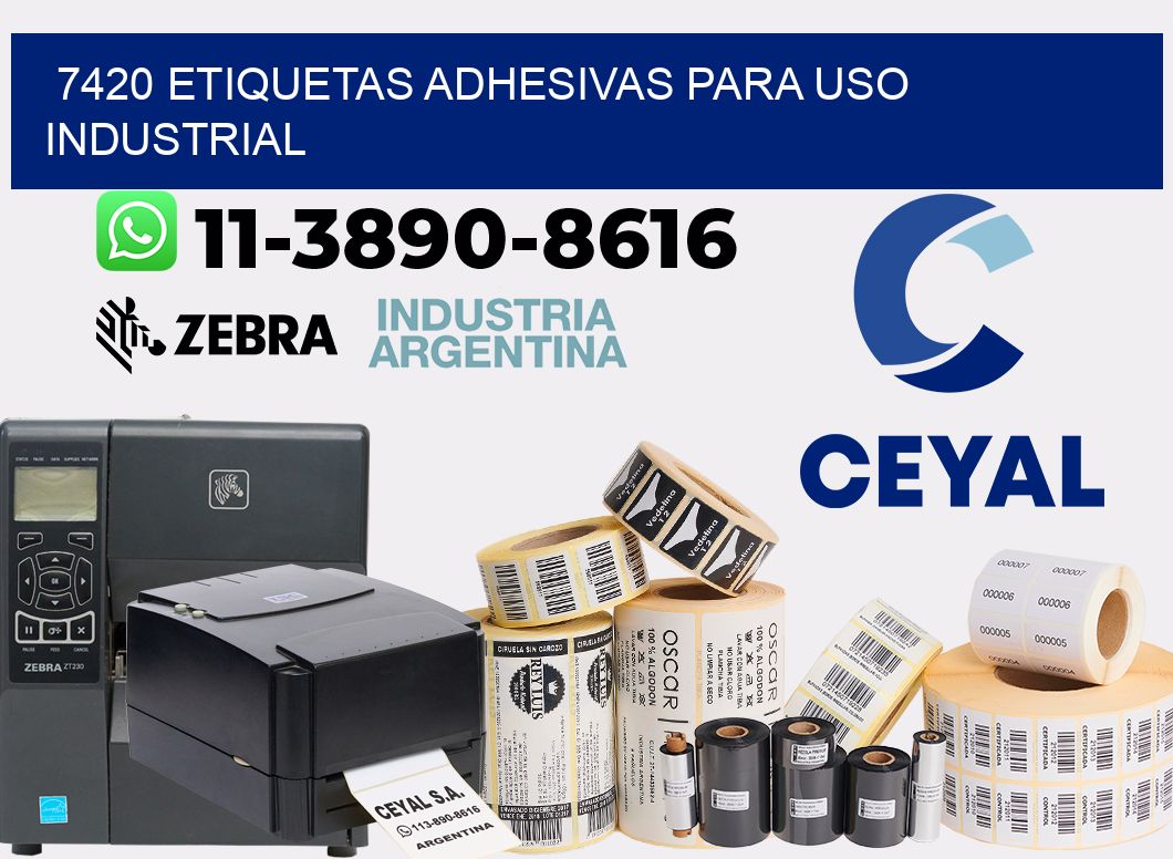 7420 Etiquetas adhesivas para uso industrial