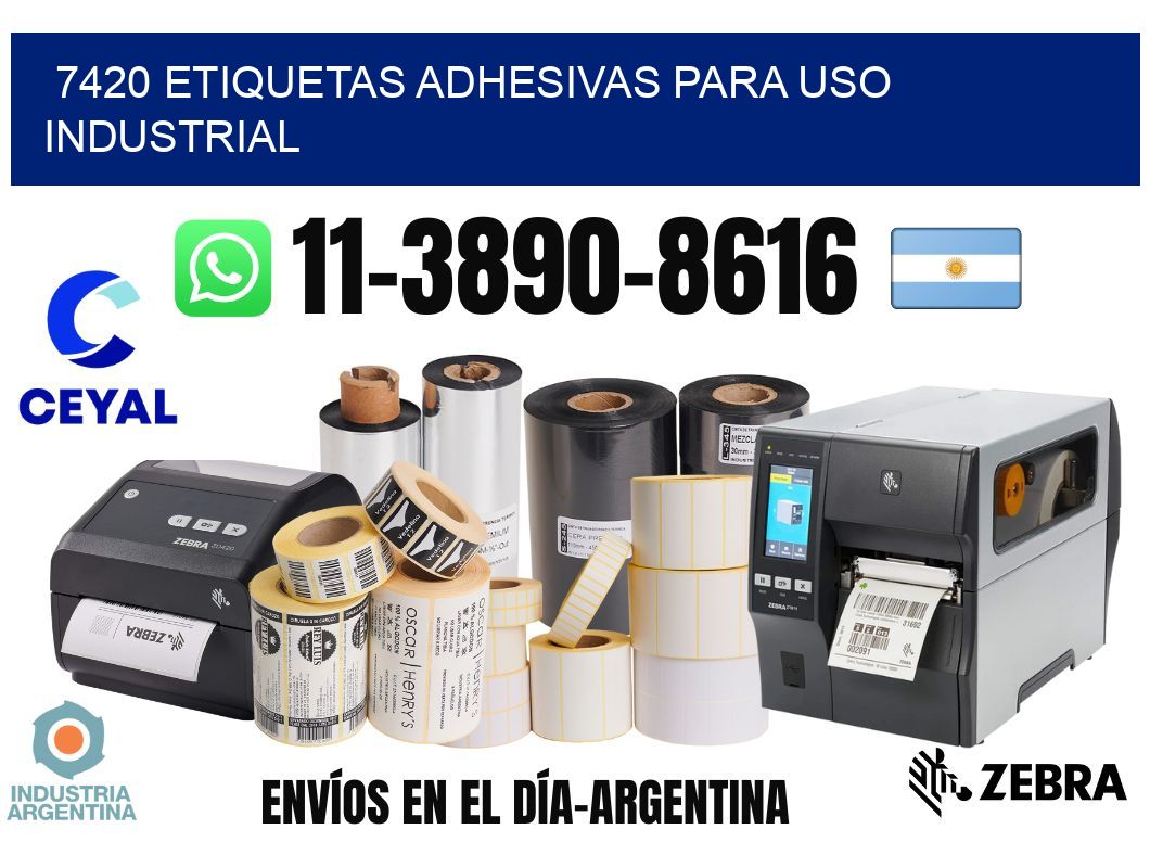 7420 Etiquetas adhesivas para uso industrial