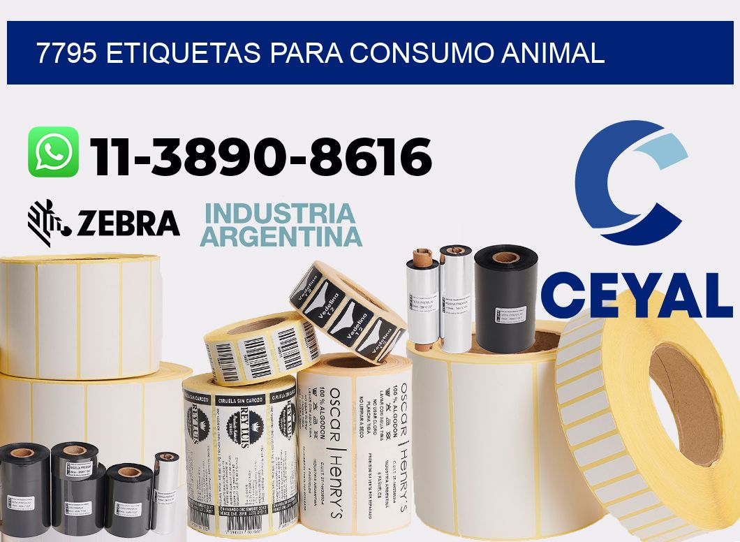 7795 Etiquetas para consumo animal