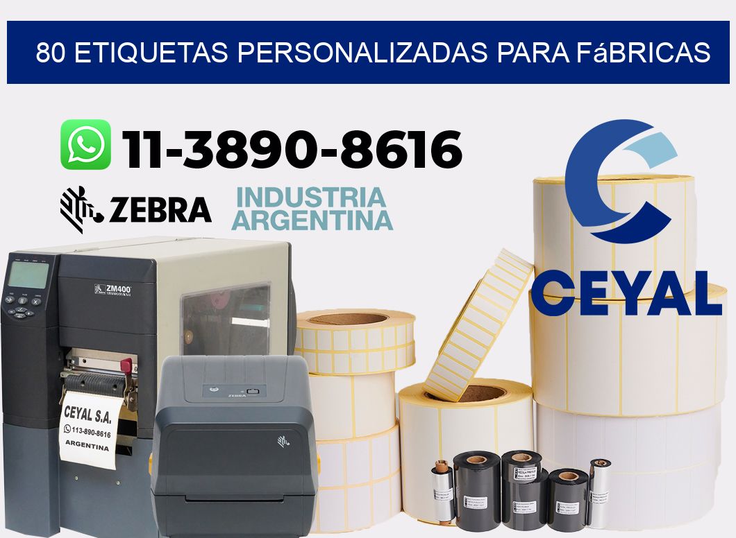 80 Etiquetas personalizadas para fábricas