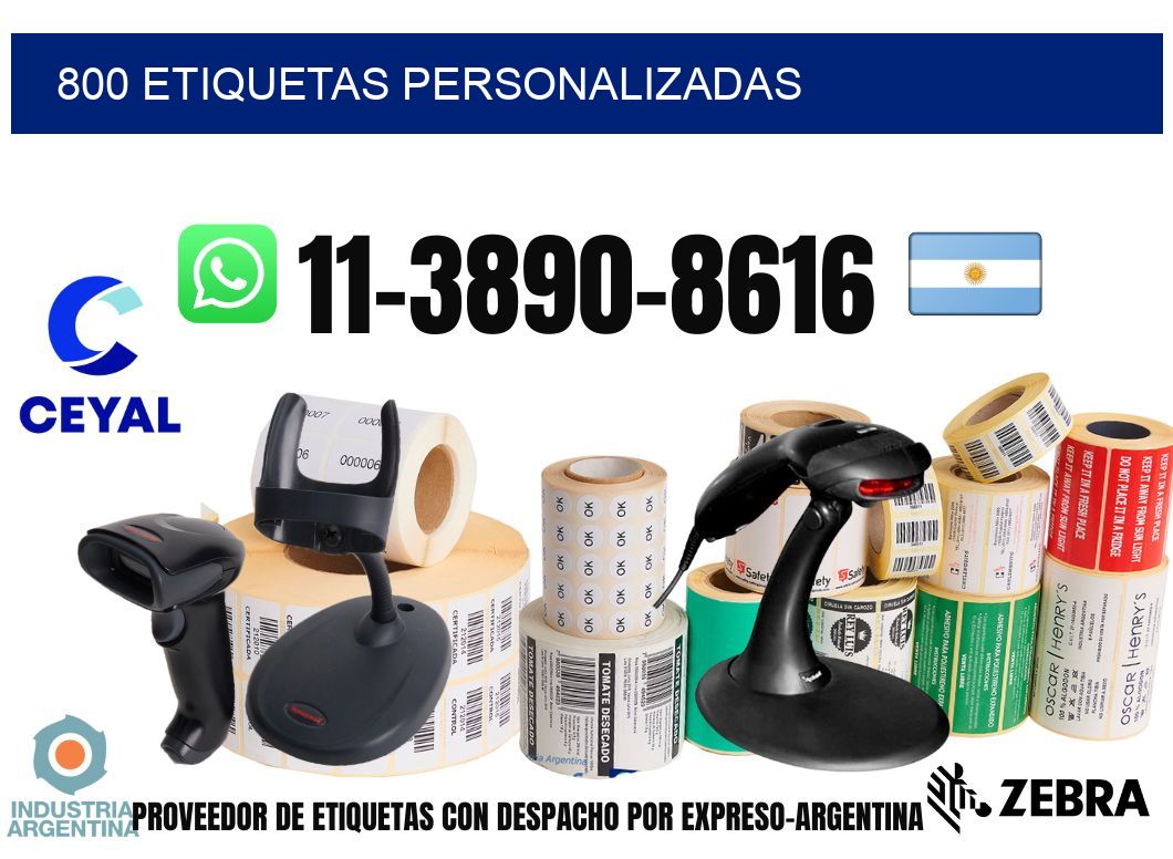 800 etiquetas personalizadas