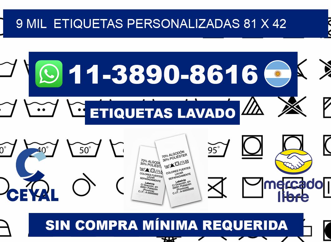 9 mil etiquetas personalizadas 81 x 42