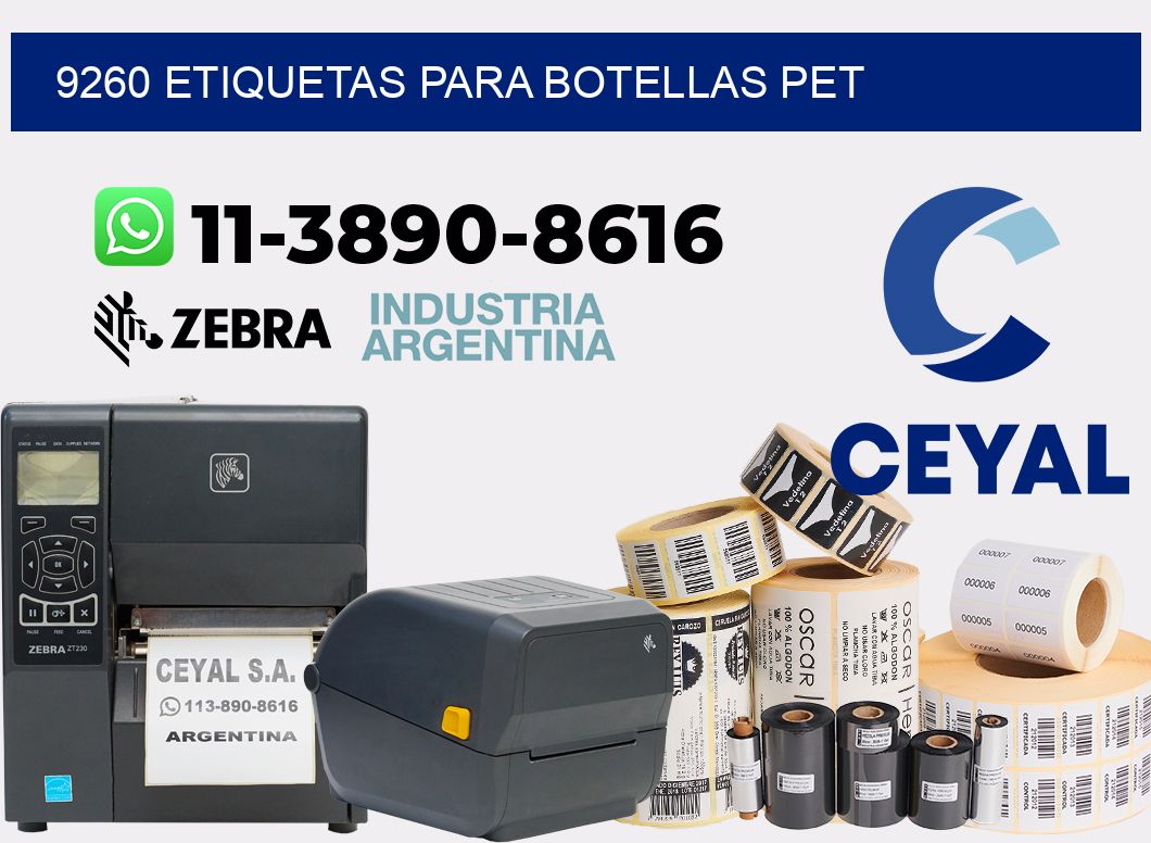 9260 Etiquetas para botellas PET