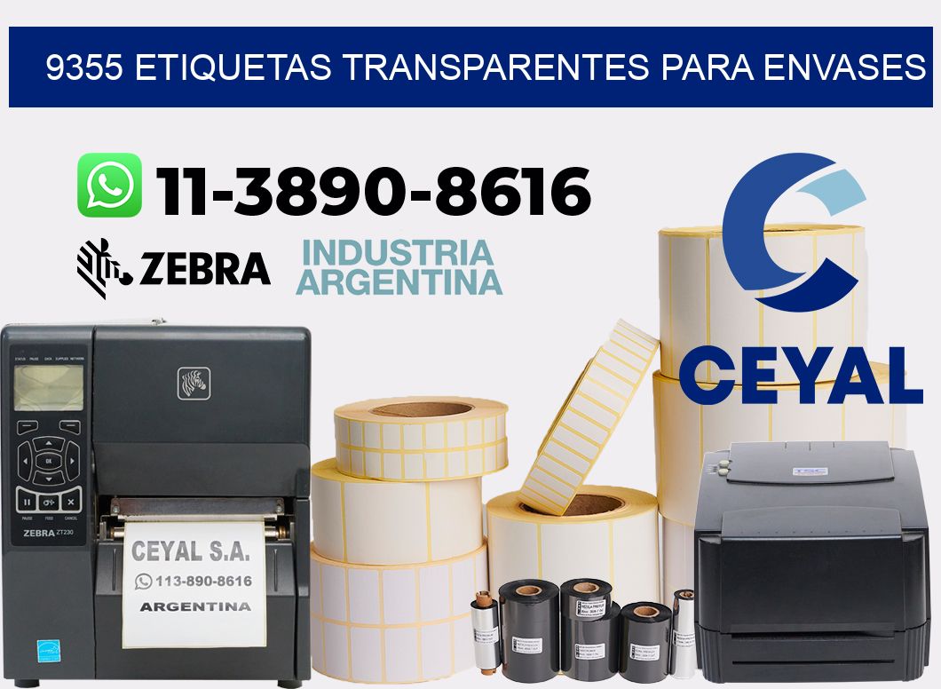 9355 Etiquetas transparentes para envases