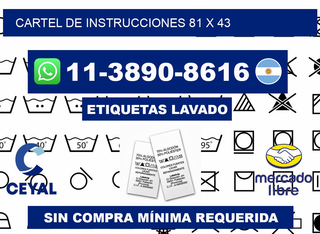 Cartel de instrucciones 81 x 43