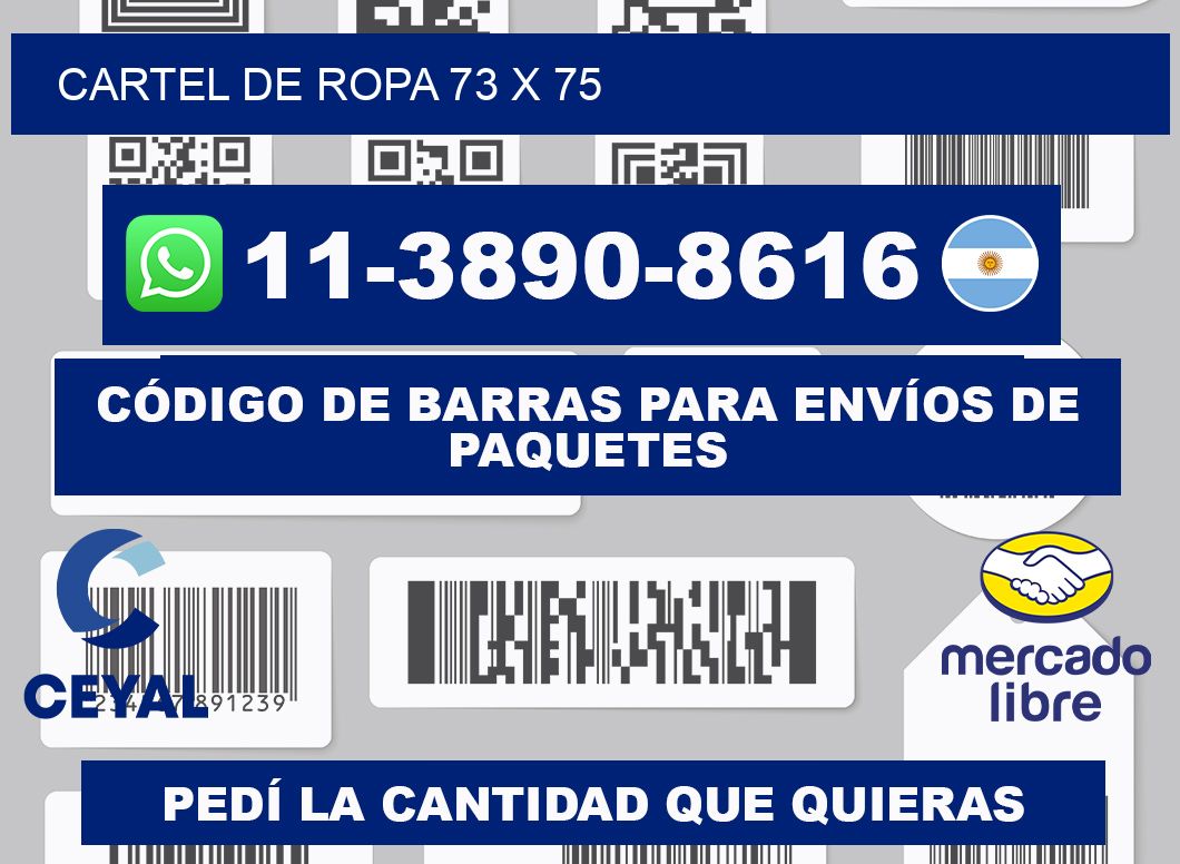 Cartel de ropa 73 x 75