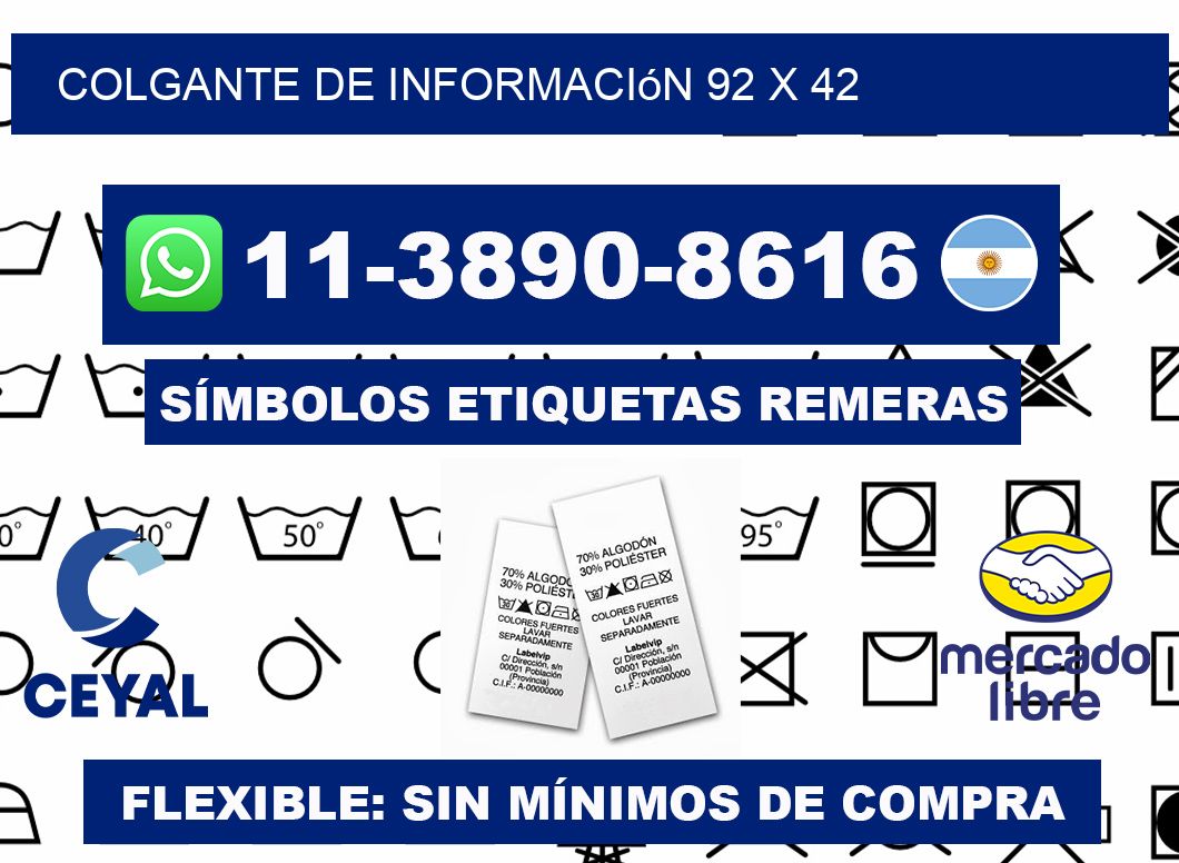Colgante de información 92 x 42