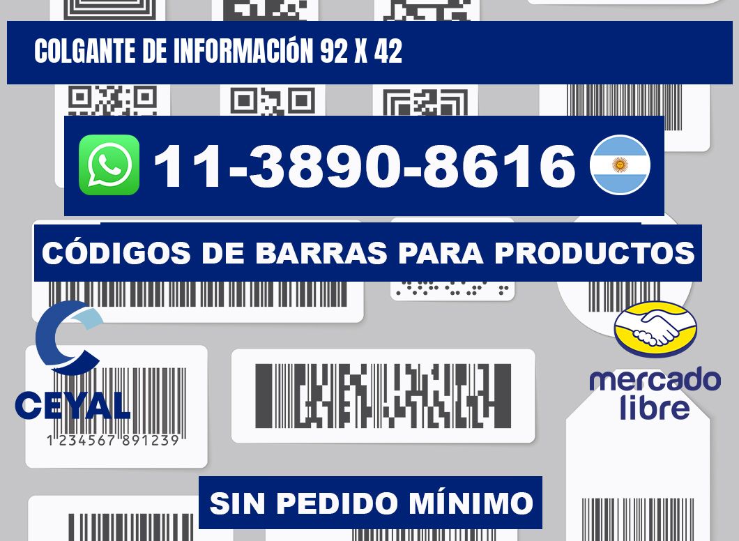 Colgante de información 92 x 42