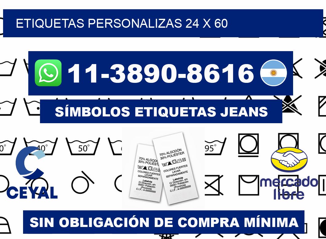 ETIQUETAS PERSONALIZAS 24 x 60