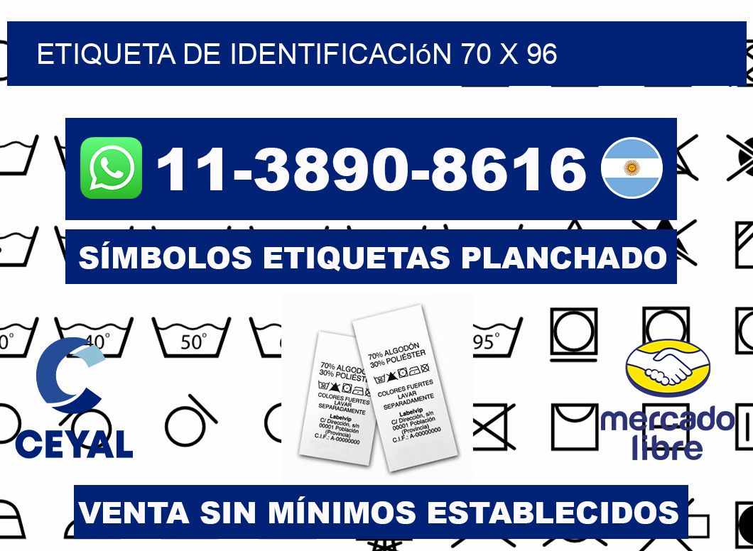 Etiqueta de identificación 70 x 96