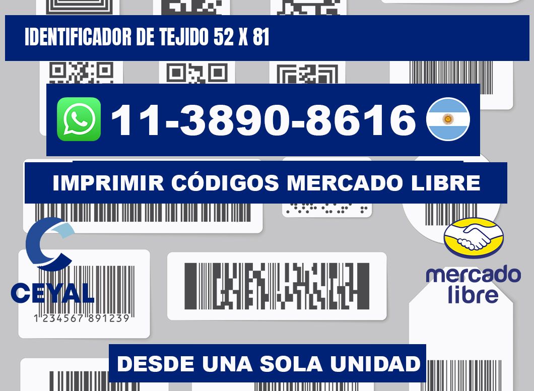Identificador de tejido 52 x 81