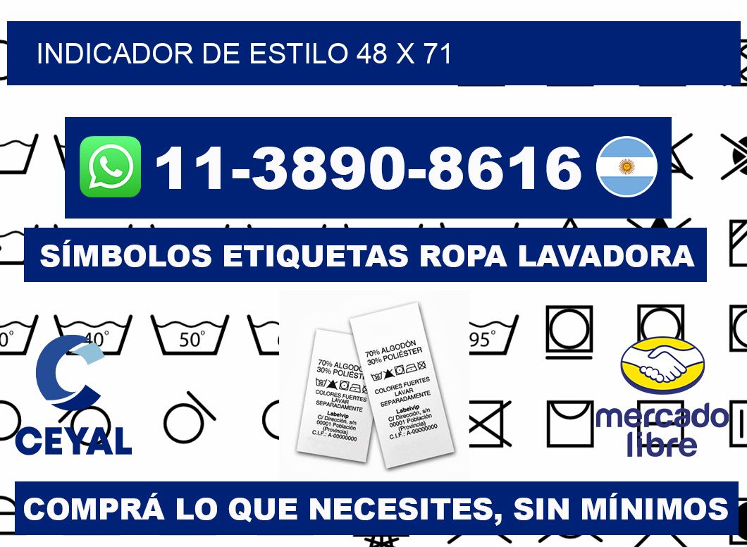 Indicador de estilo 48 x 71