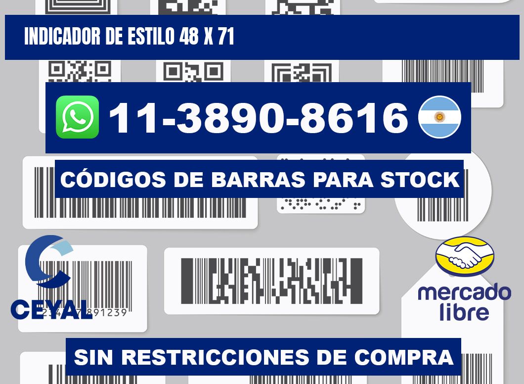 Indicador de estilo 48 x 71