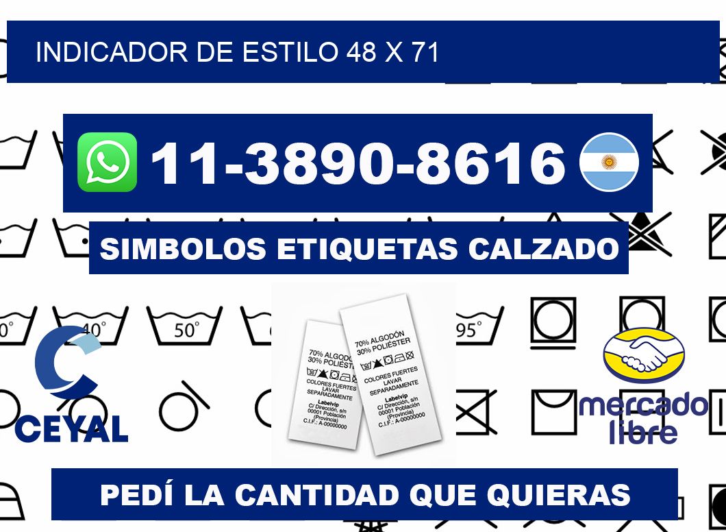 Indicador de estilo 48 x 71