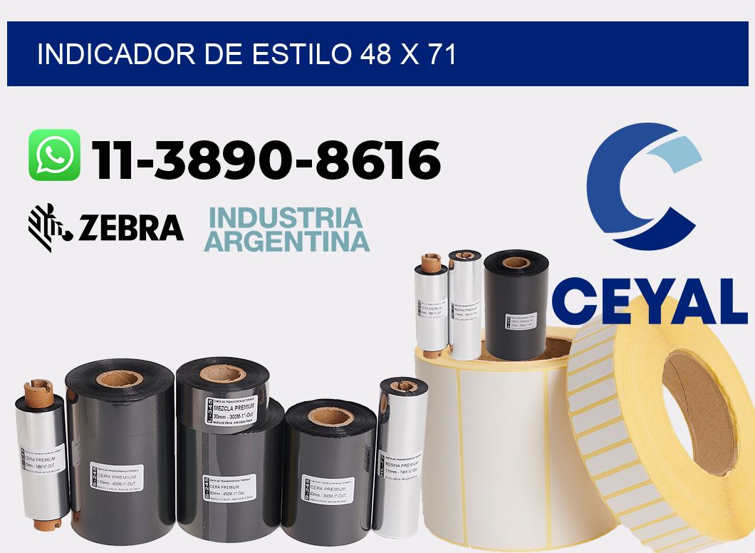 Indicador de estilo 48 x 71