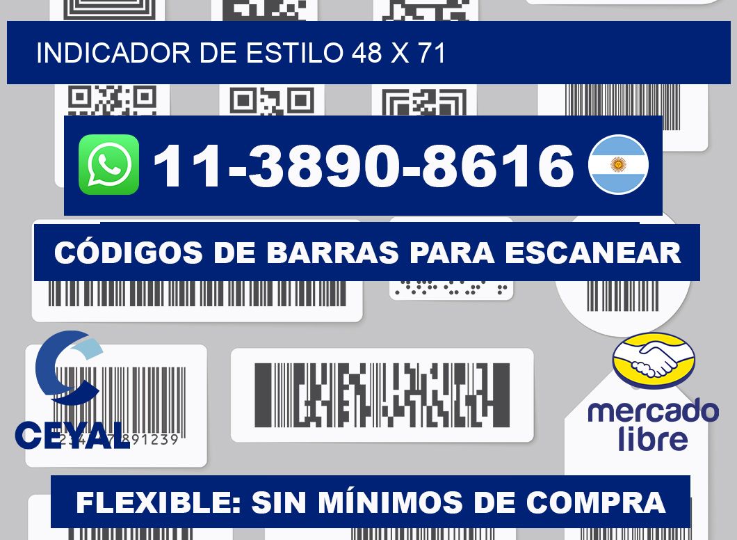 Indicador de estilo 48 x 71
