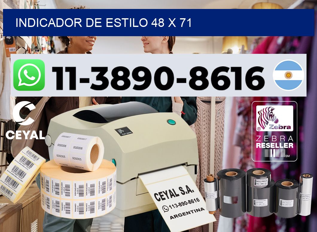 Indicador de estilo 48 x 71